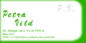 petra vild business card